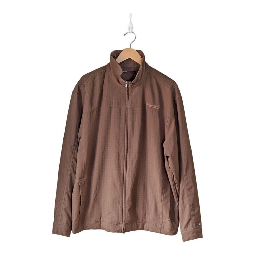 Men's Tiger Woods‎ Collection x Eskimo Joe's Full Zip Golf Jacket sz XL Brown